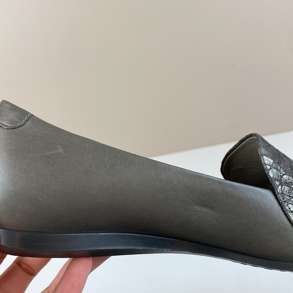 Ecco Ballerina Metallic Snake Embossed Leather Flats Size 37(6/6.5) - Picture 15 of 16